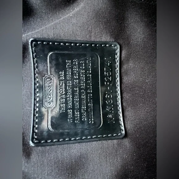 PRE-OWNED Coach Diaper Bag Tote Grey/Black Large - Picture 9 of 13